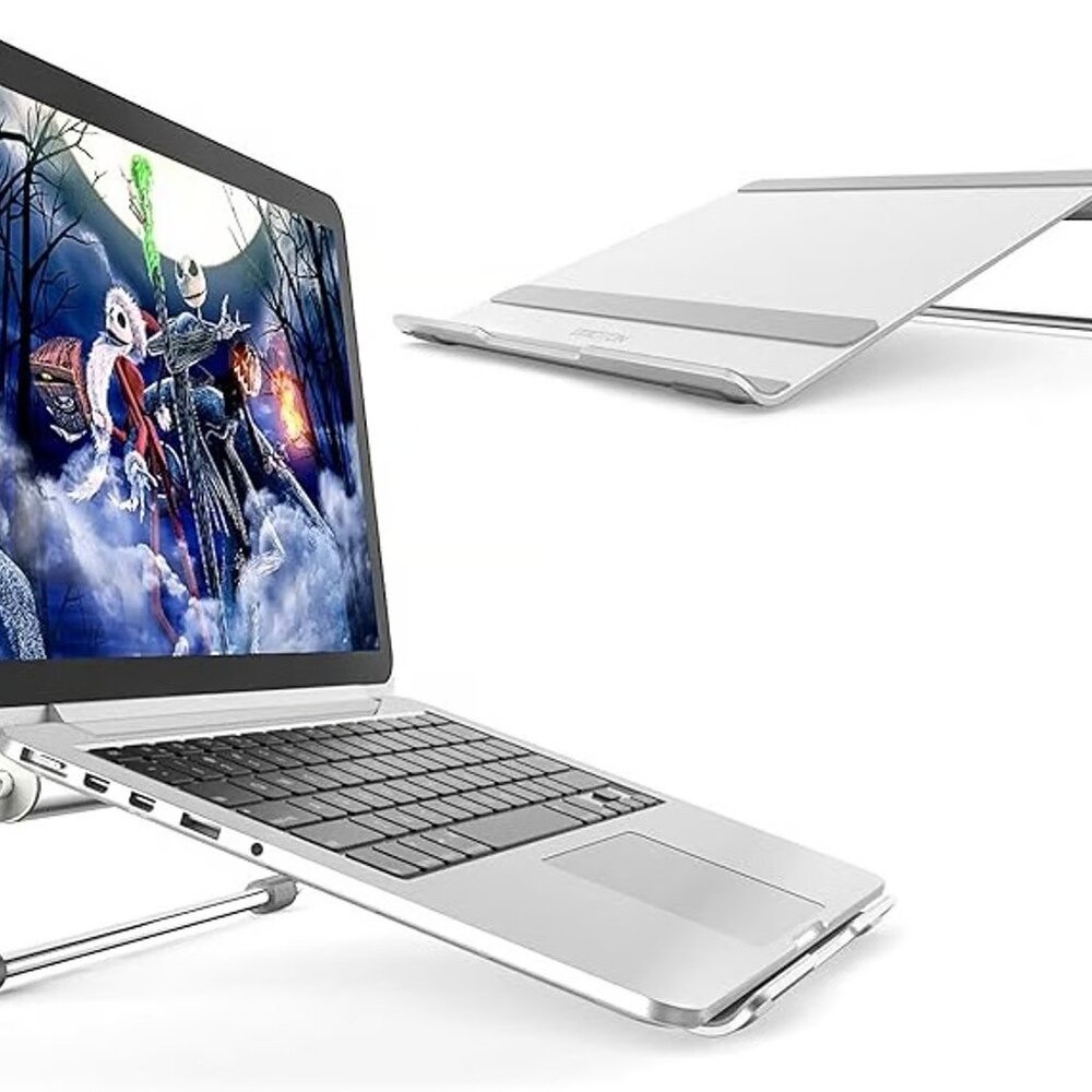 Adjustable Metal Silver Tablet Laptop Phone Stand Holder Accessories